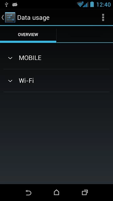 Press the home icon to return to the home screen.
