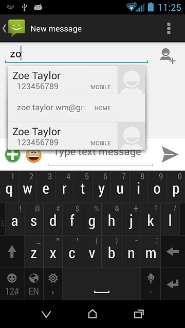 Key in the first letters of the required contact.Matching contacts are displayed.Press the required contact.