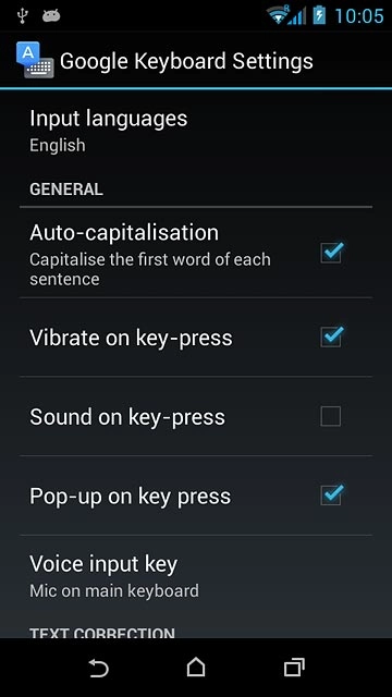 Press Input languages.