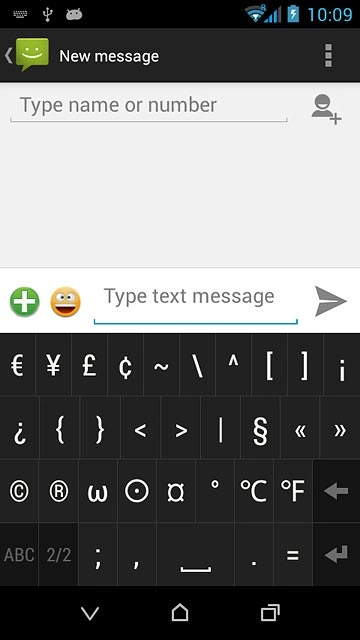 Press ABC to return to text input.