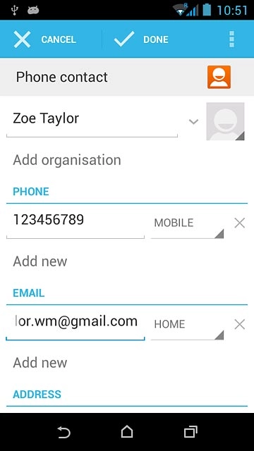 Press the drop down list next to the email address.