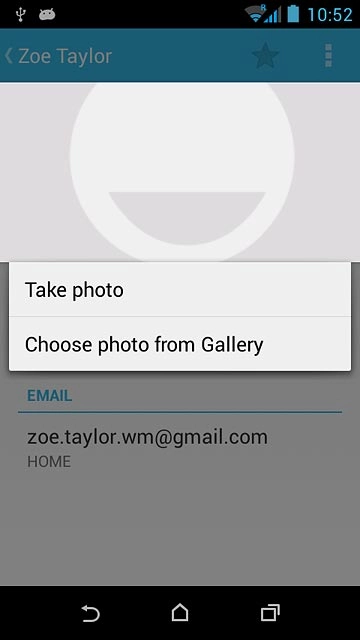 To take a new picture:Press Take photo.