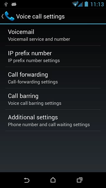 Press Call forwarding.