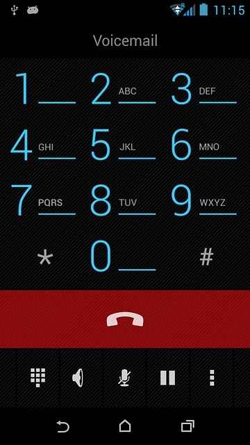 Press the end call icon to end the call.