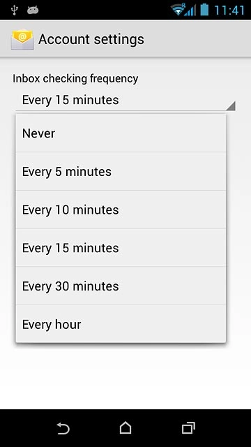 Press Never or the required period.
