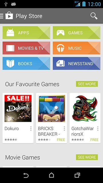 To search by category:Press APPS or GAMES.