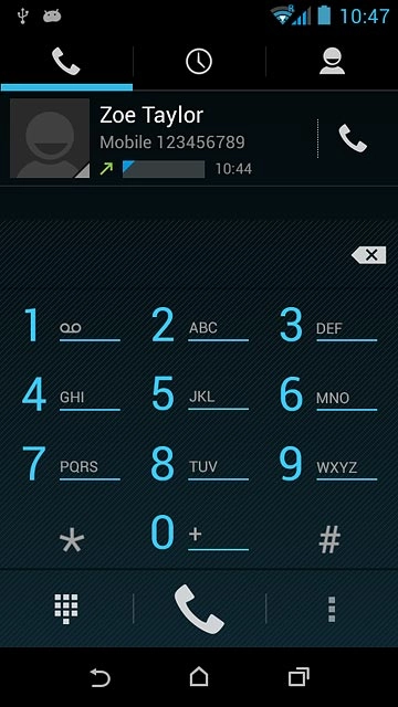 Press the home icon to return to the home screen.
