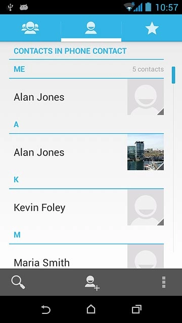 Press the menu icon.