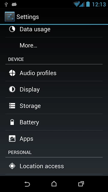 Press Location access.