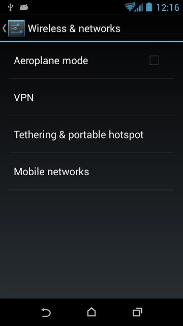 Press Tethering & portable hotspot.