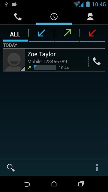Press the call icon next to the required number.