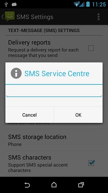 Key in +61415011501 and press OK.