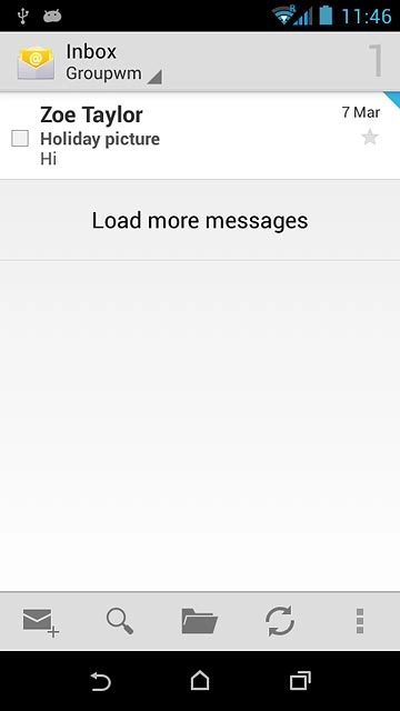 Press the drop down list at the top of the display.