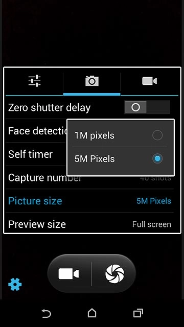 Press the required resolution.