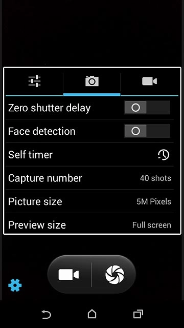 Press the camera icon.