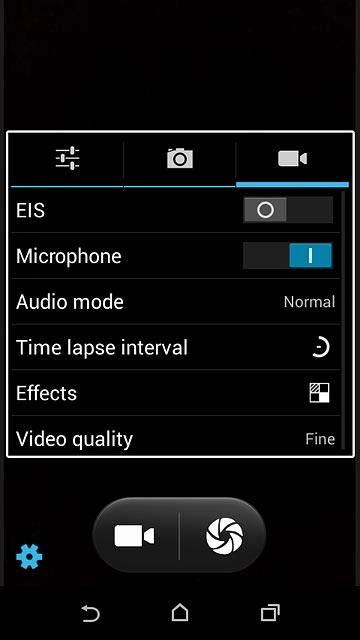 Press the video recorder icon.