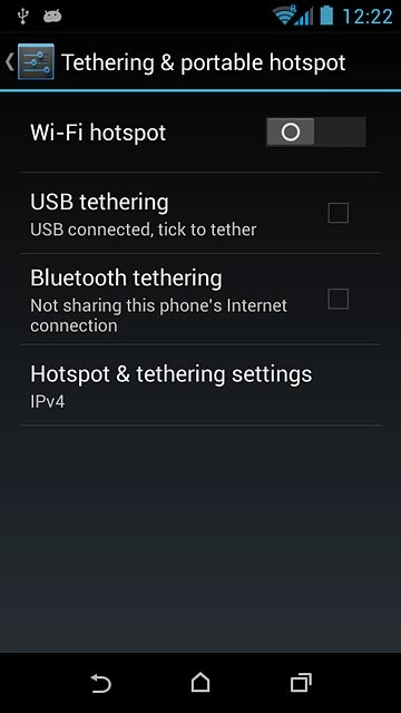 Press Wi-Fi hotspot.