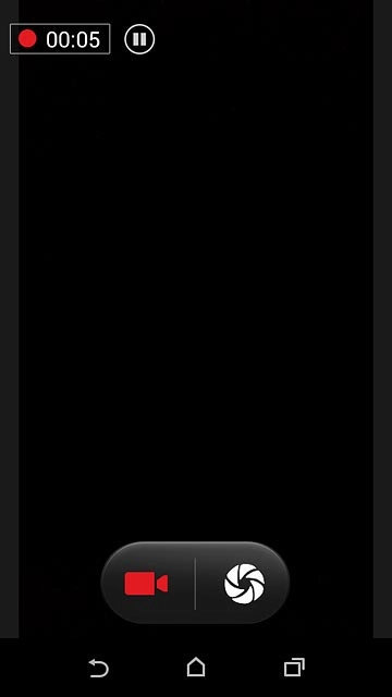 Press the stop video recording icon.The video clip is automatically saved.