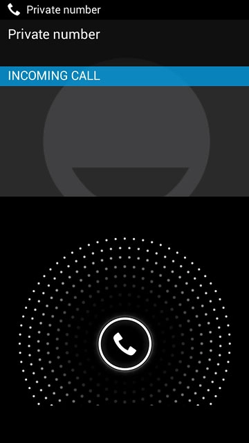 Press and drag the call icon towards the accept call icon.