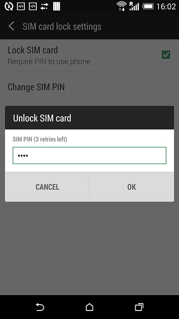 Key in your PIN and press OK.