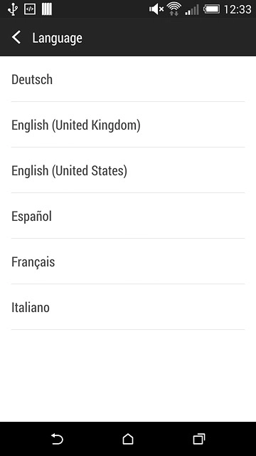 Press the required language.