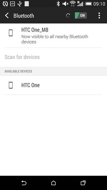 Make sure the other device is turned on and is ready to connect via Bluetooth.Your phone now searches for devices and after a moment, a list of Bluetooth devices within range is displayed.Press the required Bluetooth device.Follow the instructions on the display to pair the Bluetooth device with your phone.The new device is displayed on the list of paired devices.