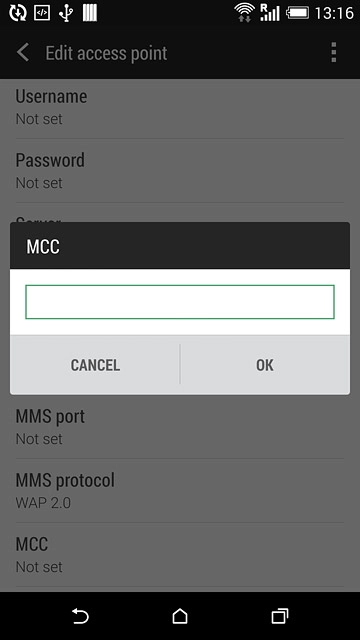 Key in 505 and press OK.