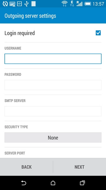 If you turn on SMTP authentication:Press the field below 