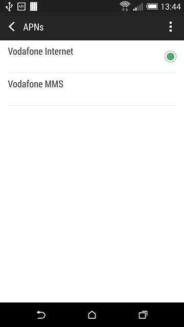 Press the field next to the data connection to fill in the field.