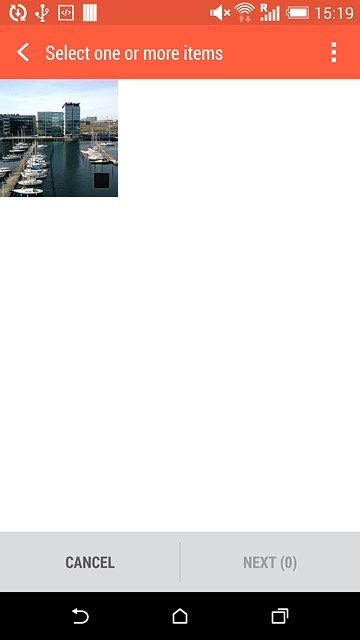 Press the required file.Follow the instructions on the display to attach the file.