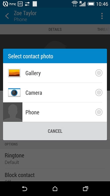 To take a new picture:Press Camera.