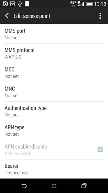 Press the menu icon.