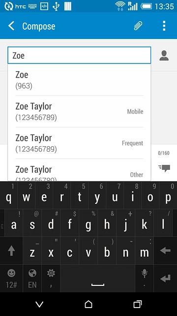 Key in the first letters of the required contact.Matching contacts are displayed.Press the required contact.Repeat the procedure to add more recipients.