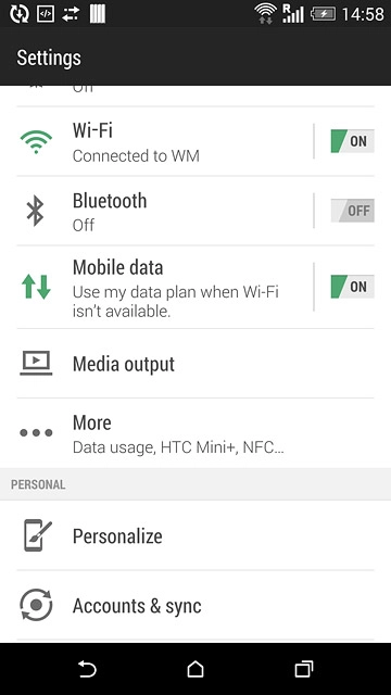 Press Accounts & sync.