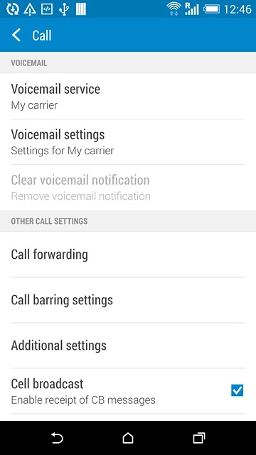 Press Call barring settings.
