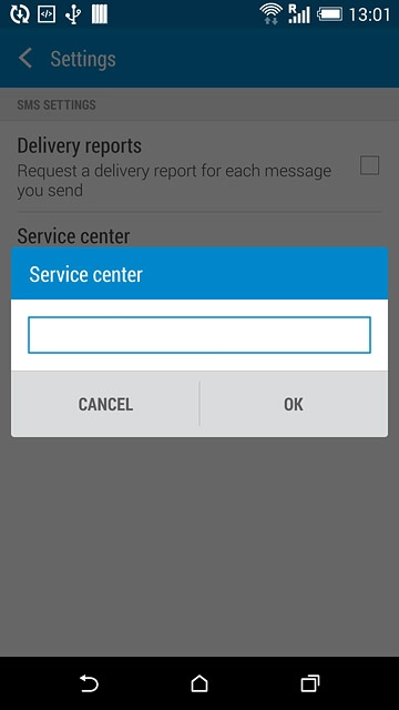 Key in +61415011501 and press OK.