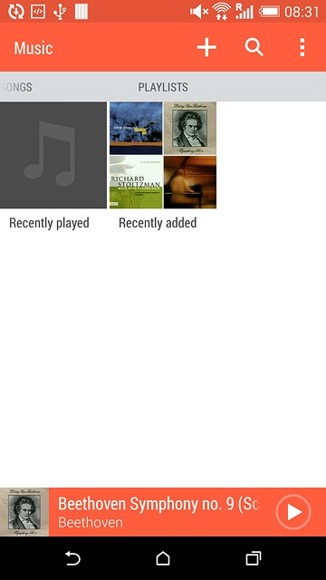 Press the create playlist icon.Key in a name for the playlist.