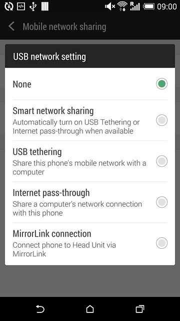 Press USB tethering.