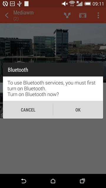 If Bluetooth is turned off:Press OK to turn on Bluetooth.