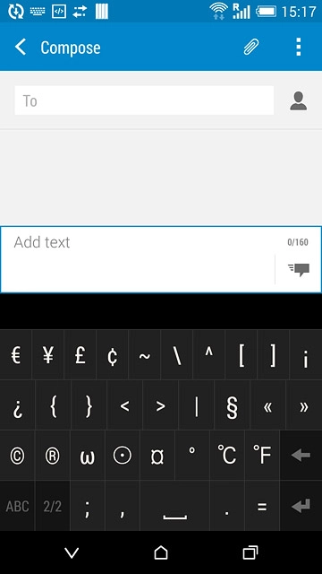 Press ABC to return to text input.