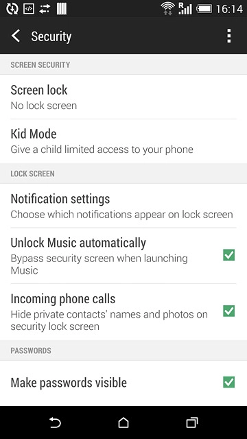 Press the home icon to return to the home screen.