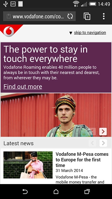 Press the home icon to return to the home screen.
