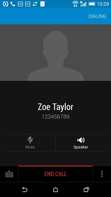 Press END CALL.