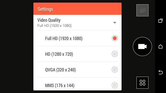 Press the required resolution.