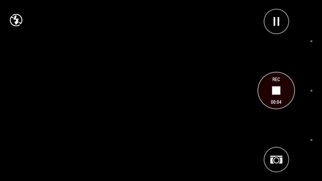 Press the stop icon to stop recording.The video clip is automatically saved.