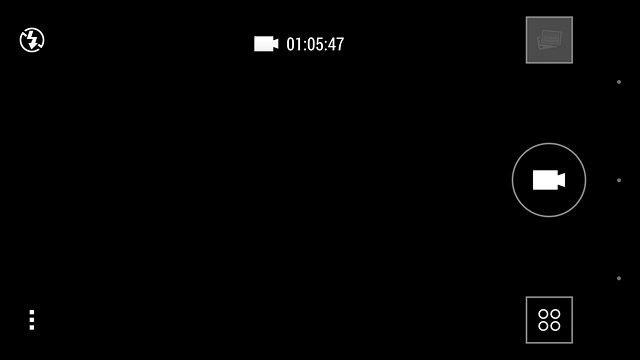 Press the video recorder icon to start recording.