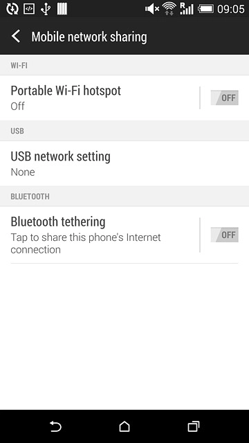 Press Portable Wi-Fi hotspot.