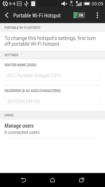 Press the indicator next to 