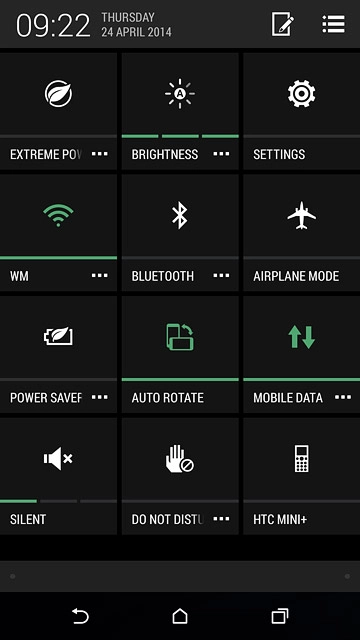 Slide two fingers down the display starting from the top edge of your phone.Press and hold MOBILE DATA.
