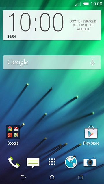 Press the menu icon.